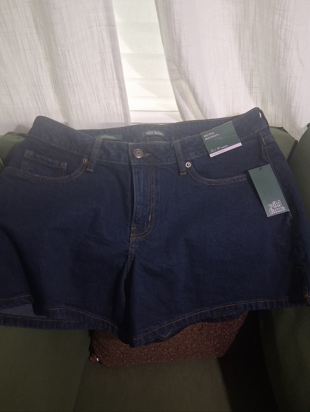 wild fable navy blue denim shorts